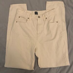 White Gap 26 Tall Mom Jean